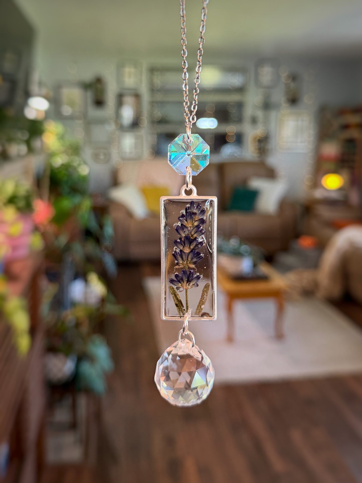 Lavender Rearview Mirror Charm