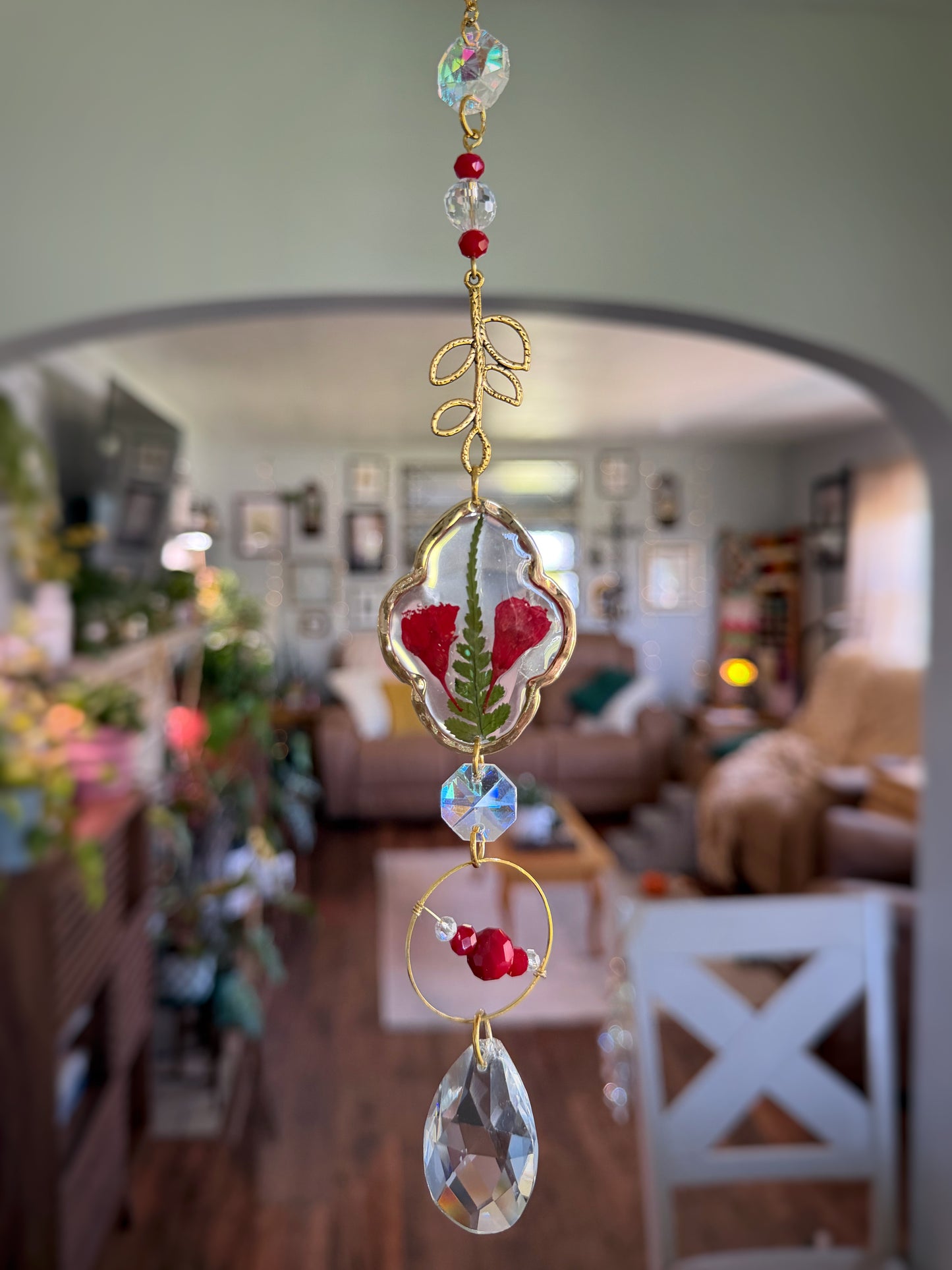 Red Flower Sun Catcher