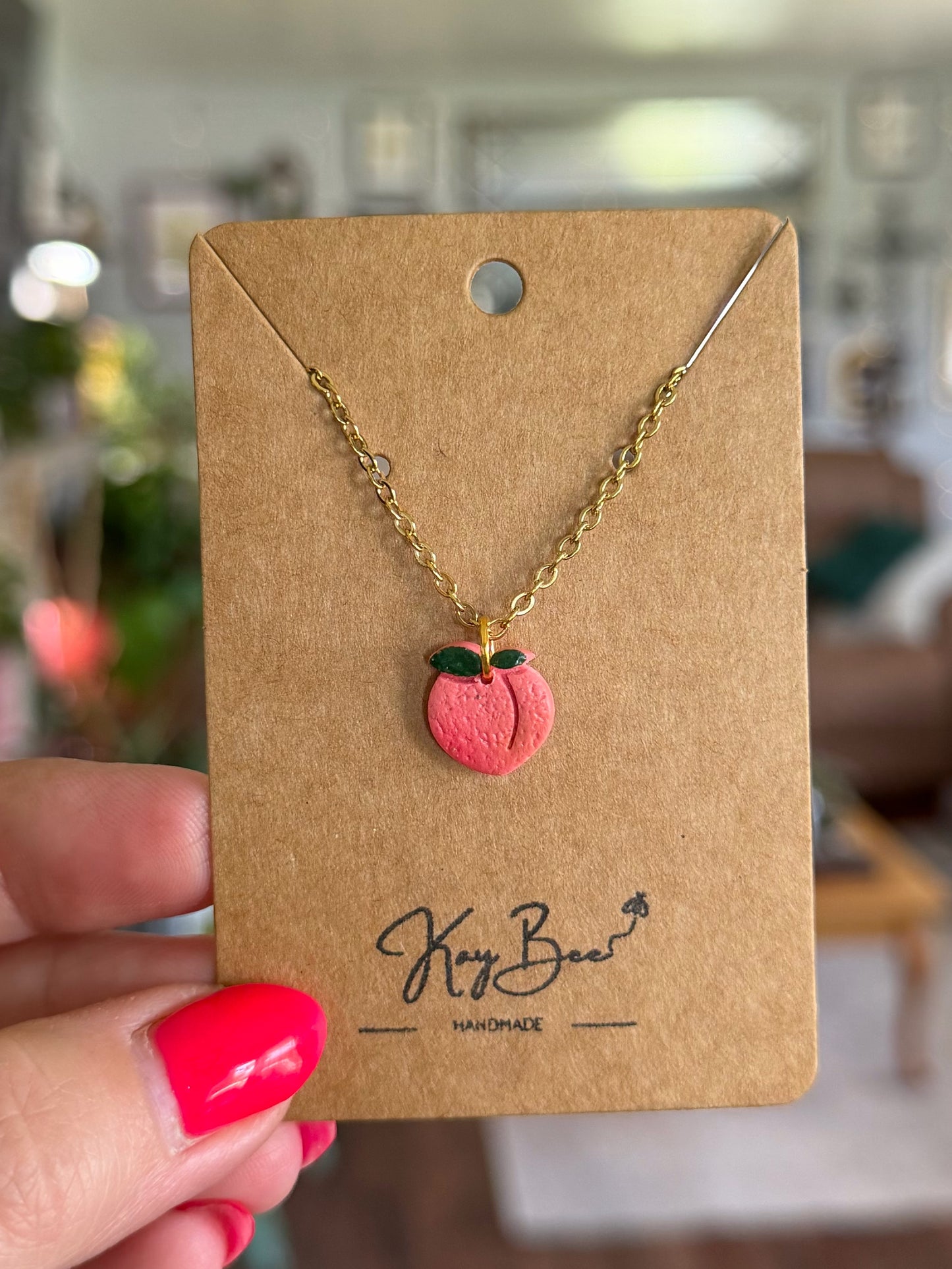 Peach Necklace