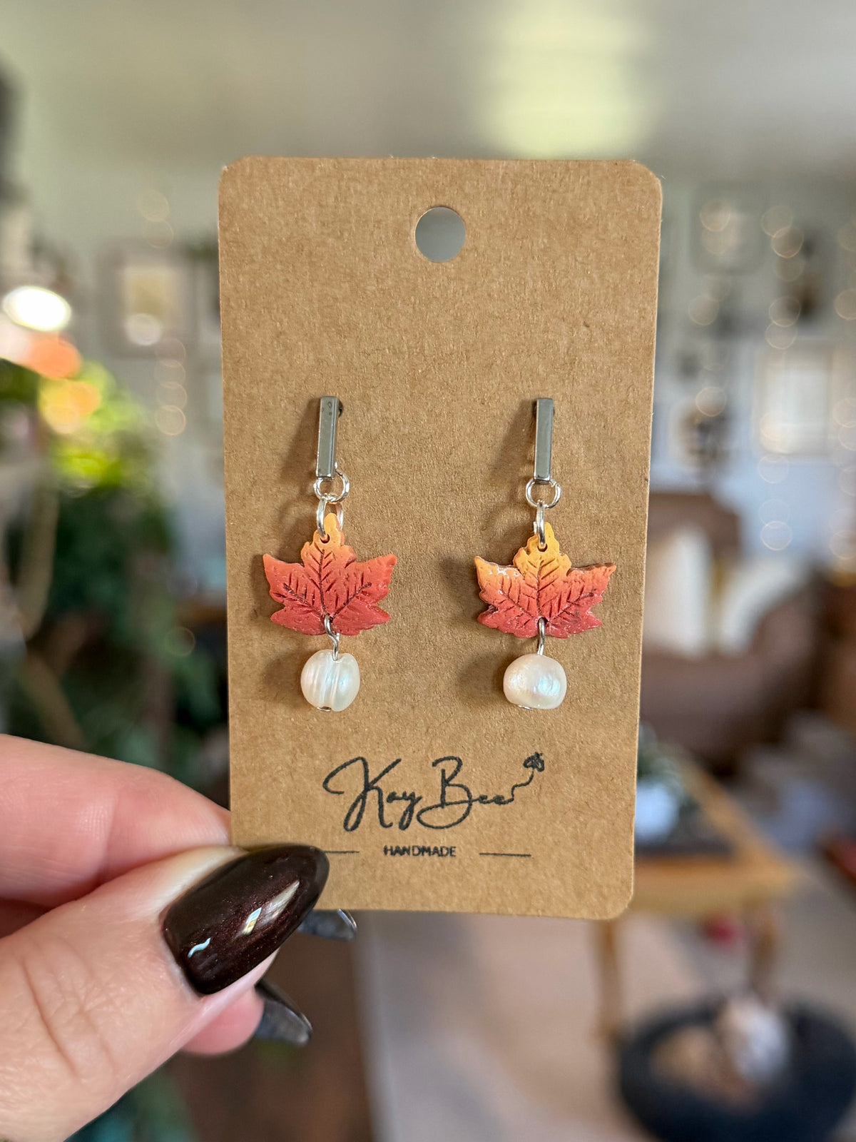 Gradient Maple Leaf Earrings