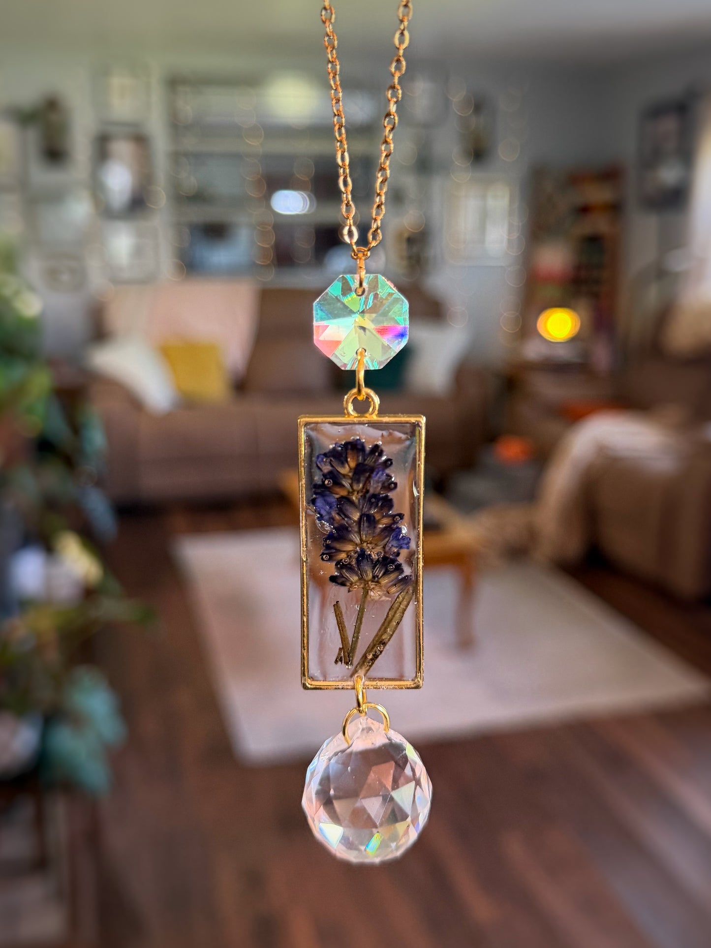 Lavender Rearview Mirror Charm