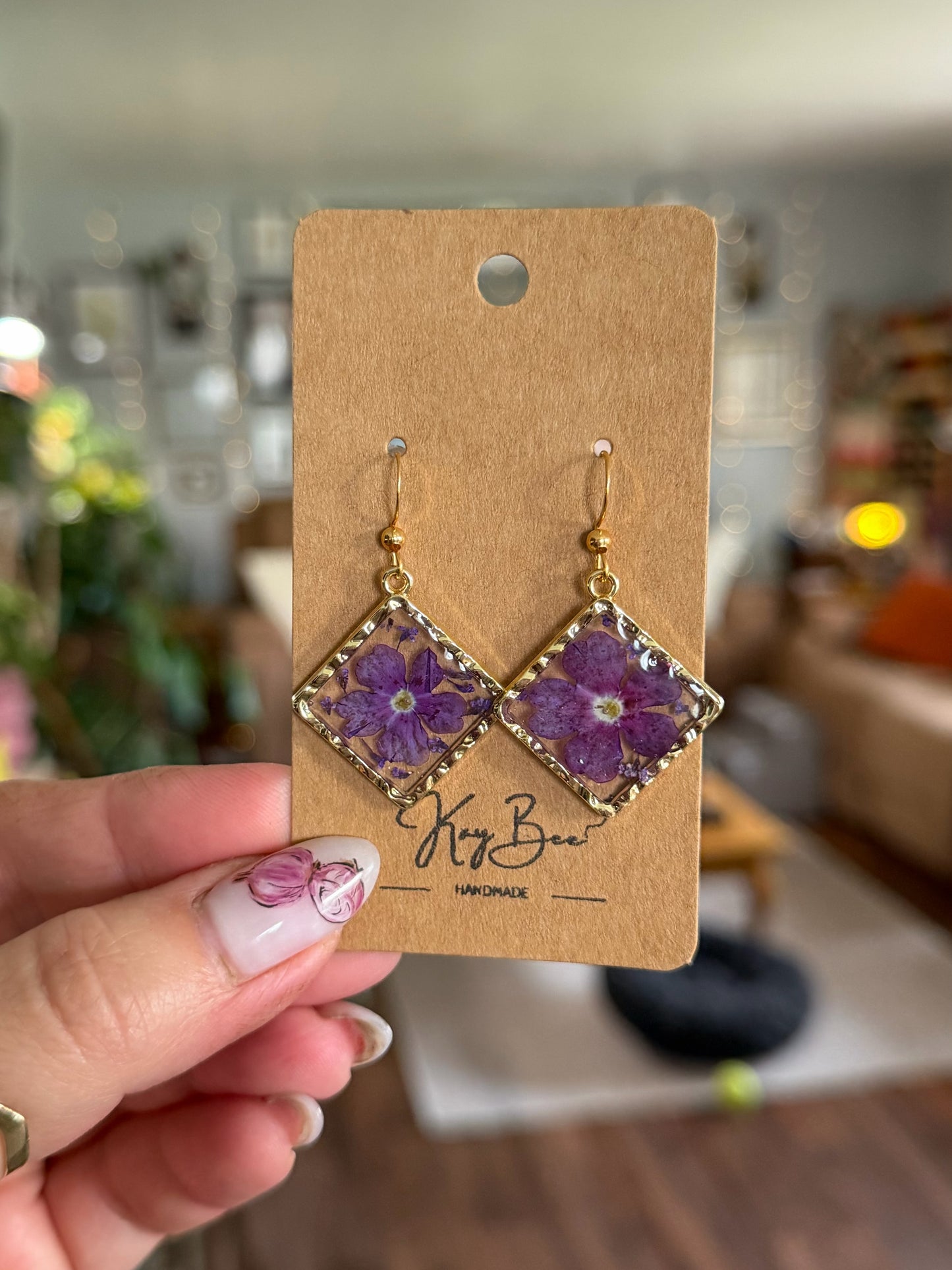 Gold Diamond Pressed Flowers