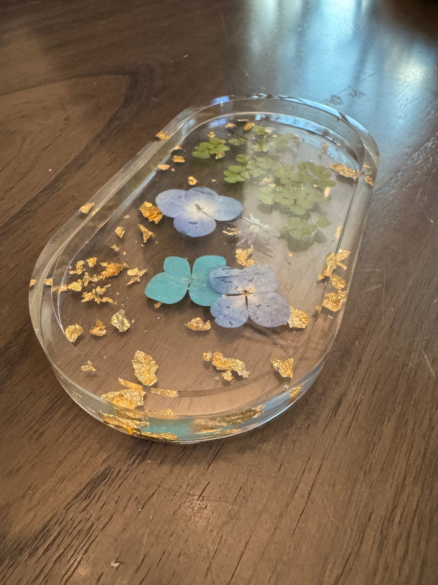 Blue Hydrangea Ring Tray