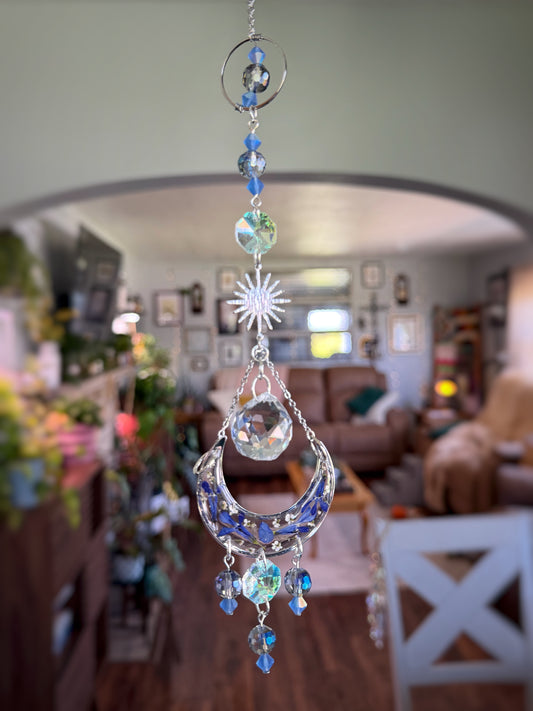 Silver Lobelia Moon Sun Catcher