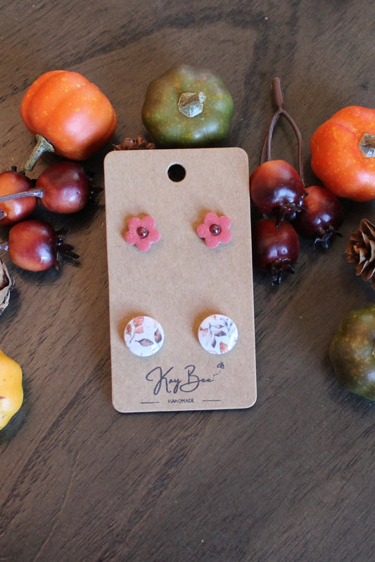 Leafy and Daisy Studs