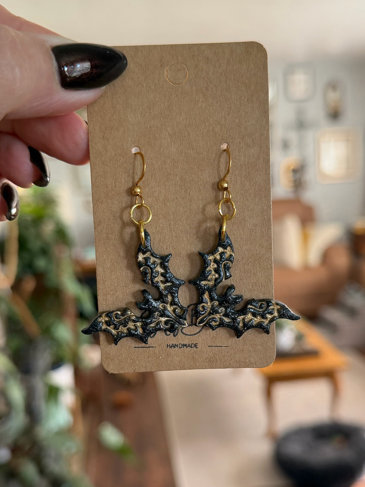 NEW Filagree Bat Earrings