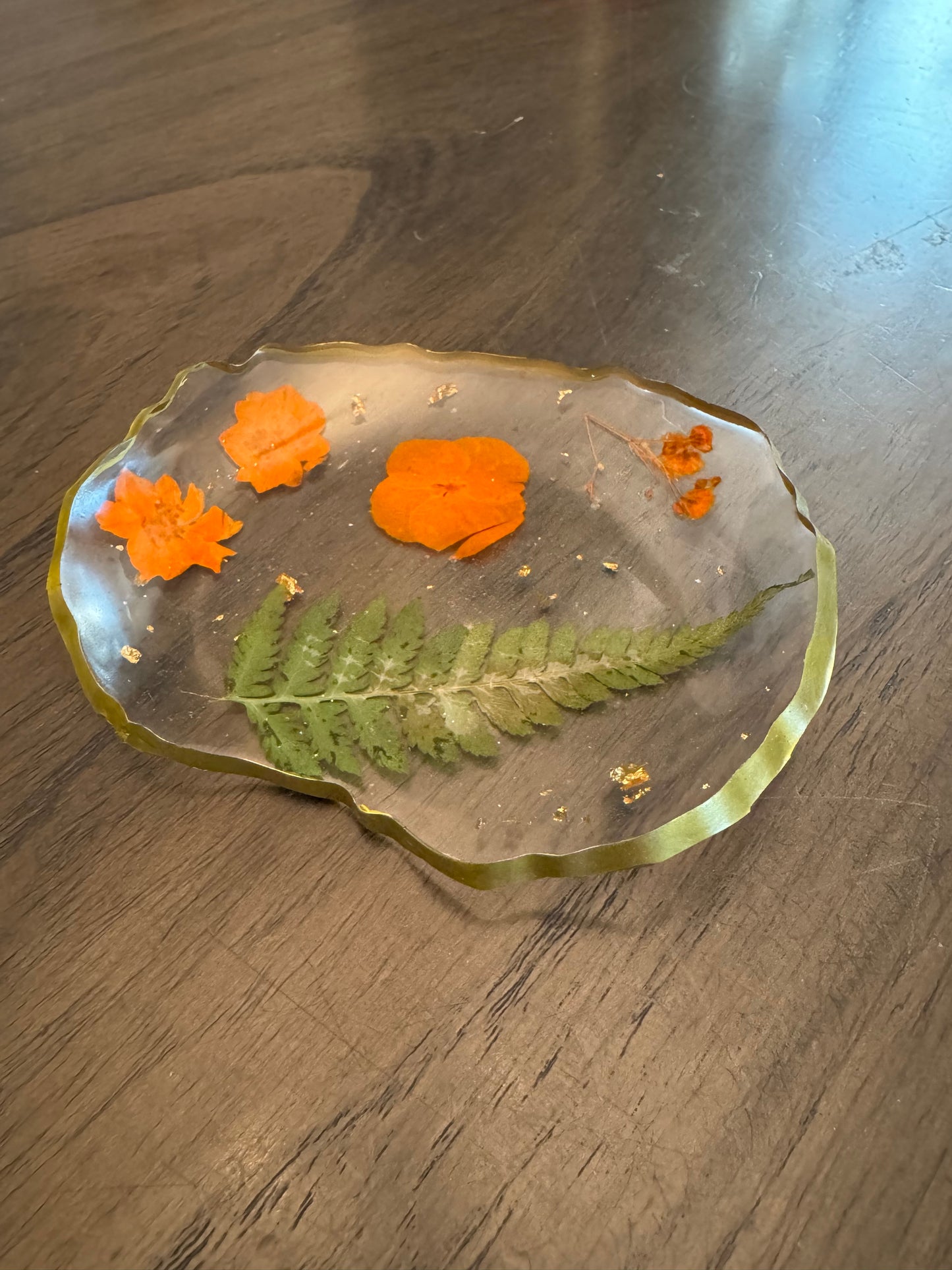 Orange Larkspur Ring Dish