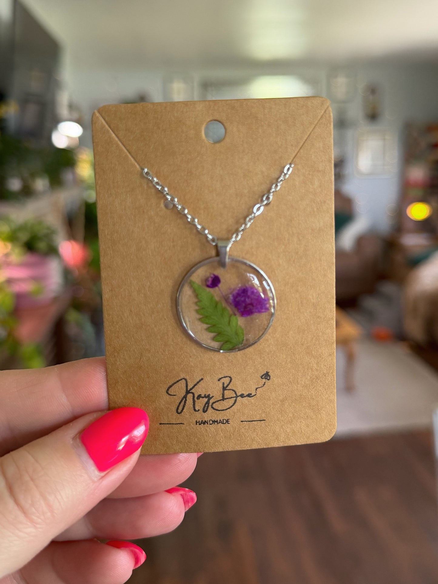 Purple Baby’s Breath Necklace