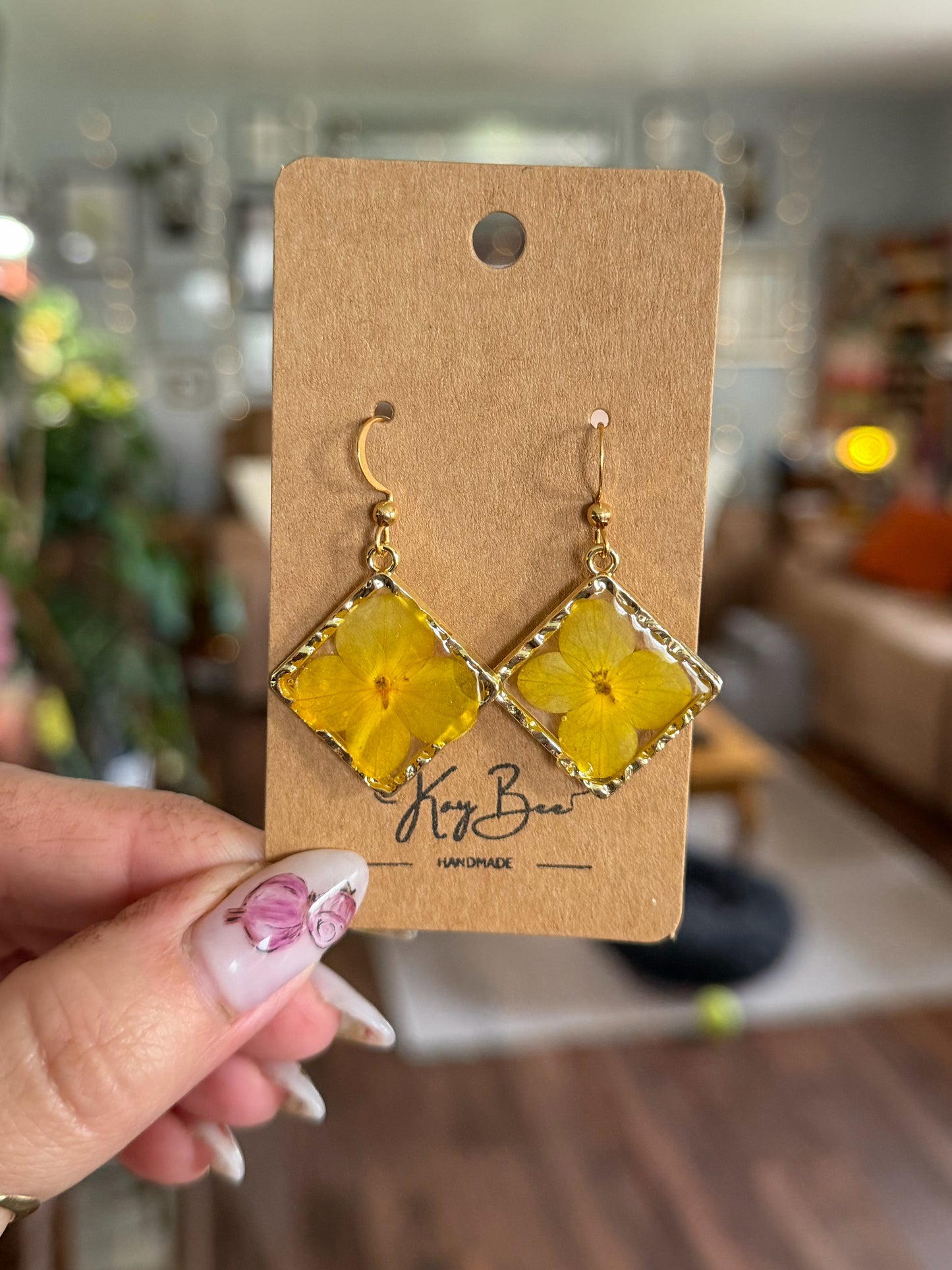 Gold Diamond Pressed Flowers