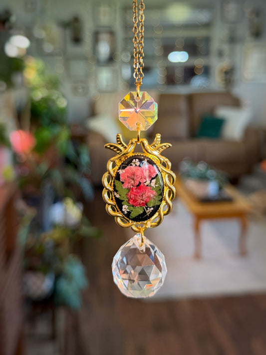 Gold Bird Rearview Mirror Charm
