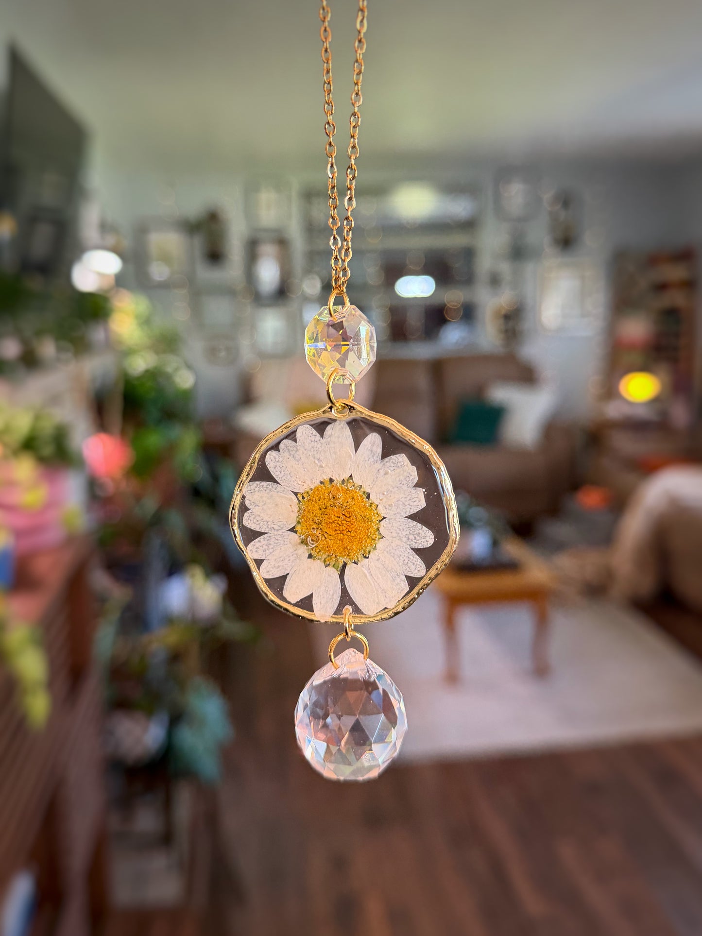 Daisy Rearview Mirror Charm