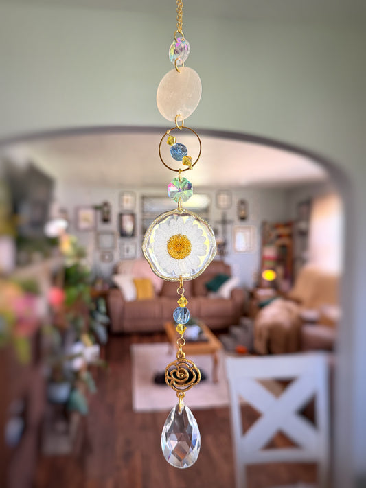 Blue and Yellow Daisy Sun Catcher