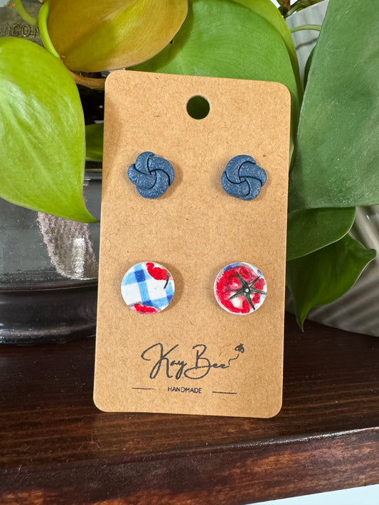 Tomato Print Studs