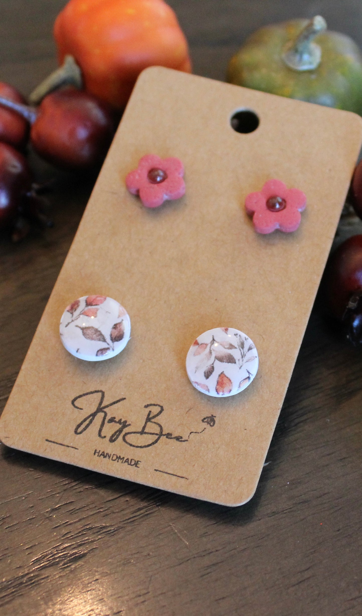 Leafy and Daisy Studs