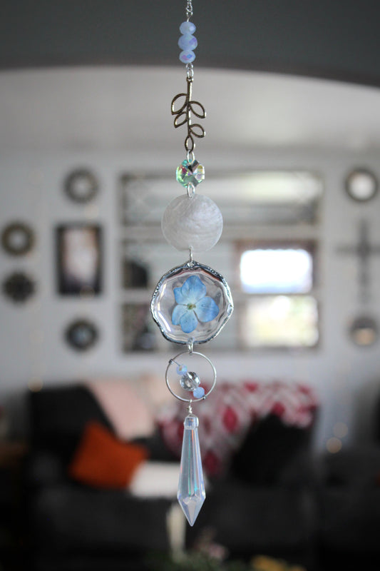 Silver Hydrangea Sun Catcher