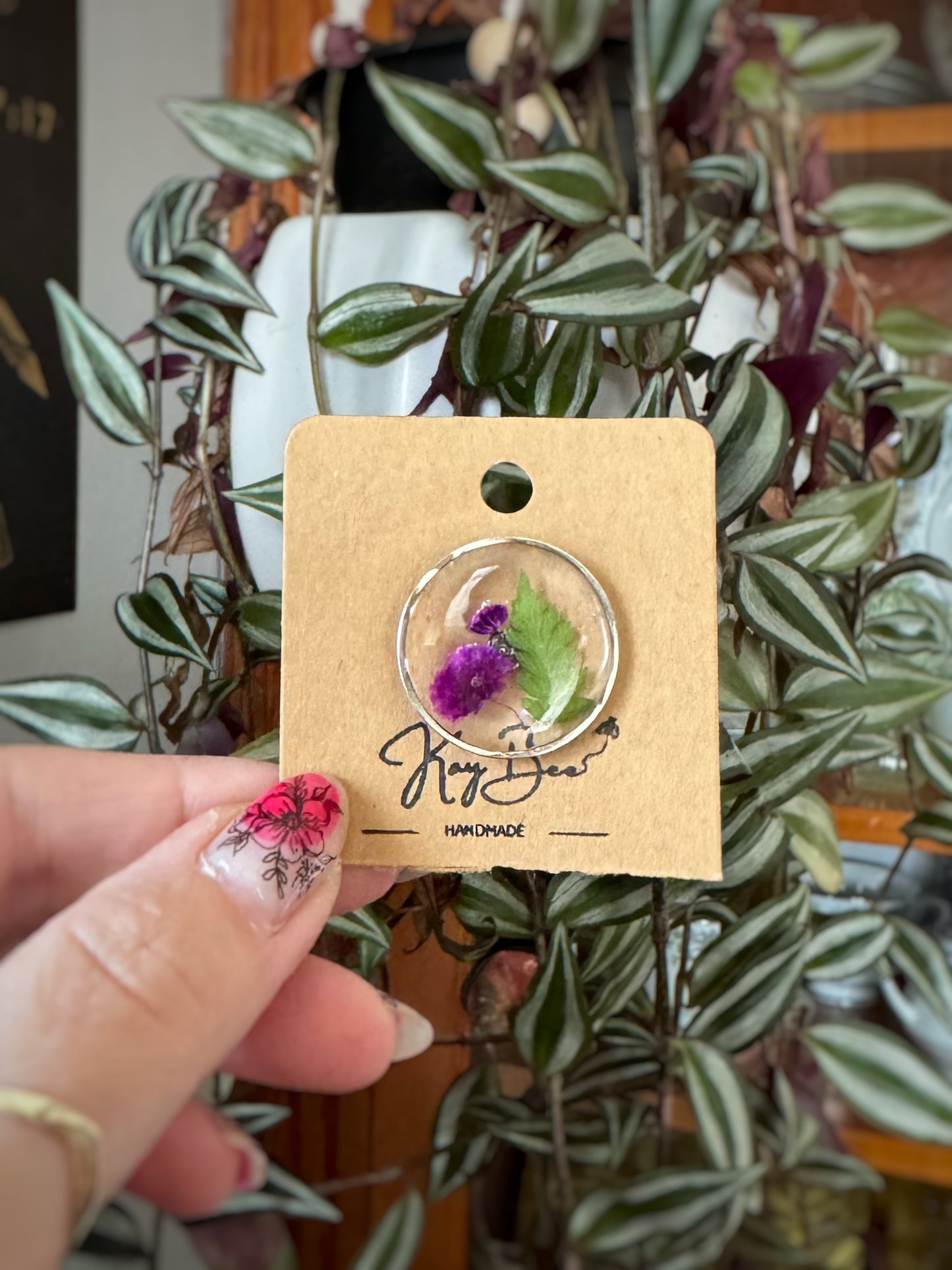 Purple Baby’s Breath Pin