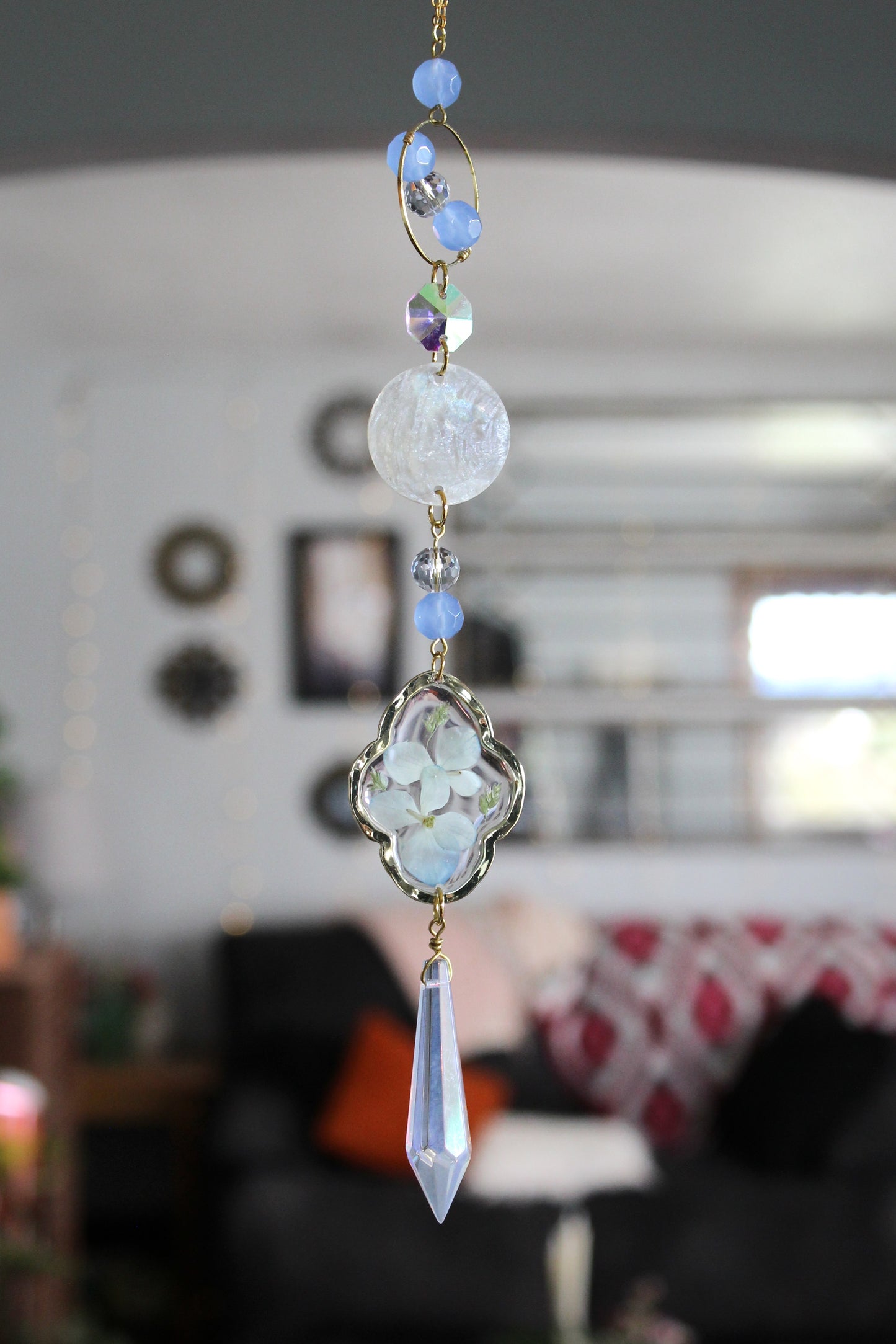 Gold Hydrangea Sun Catcher