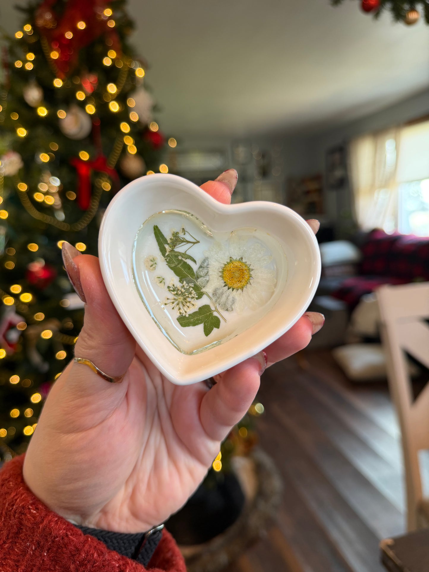 Daisy Heart Ring Dish