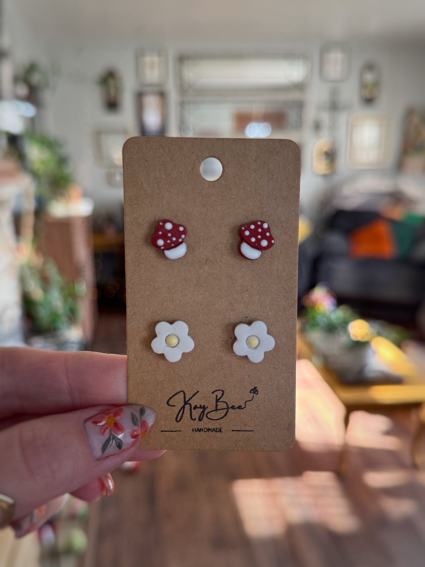 Mushroom & Daisy Studs