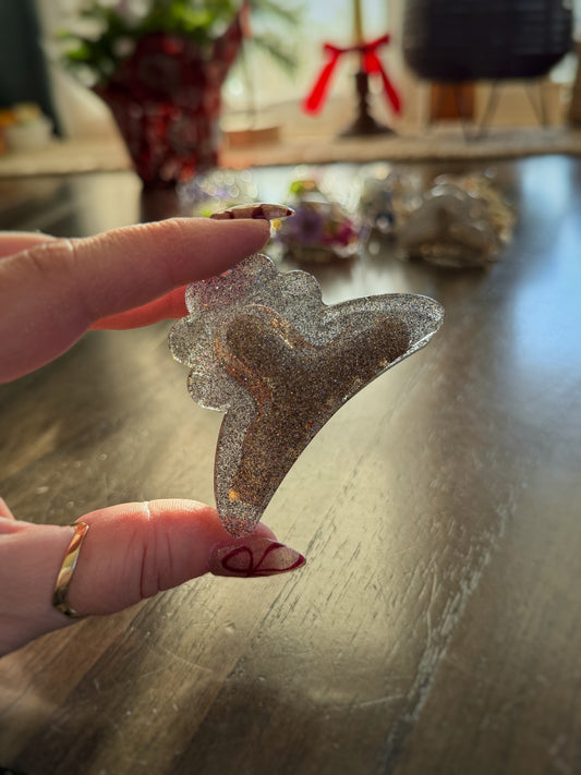 Daisy Holo Glitter Claw Clip