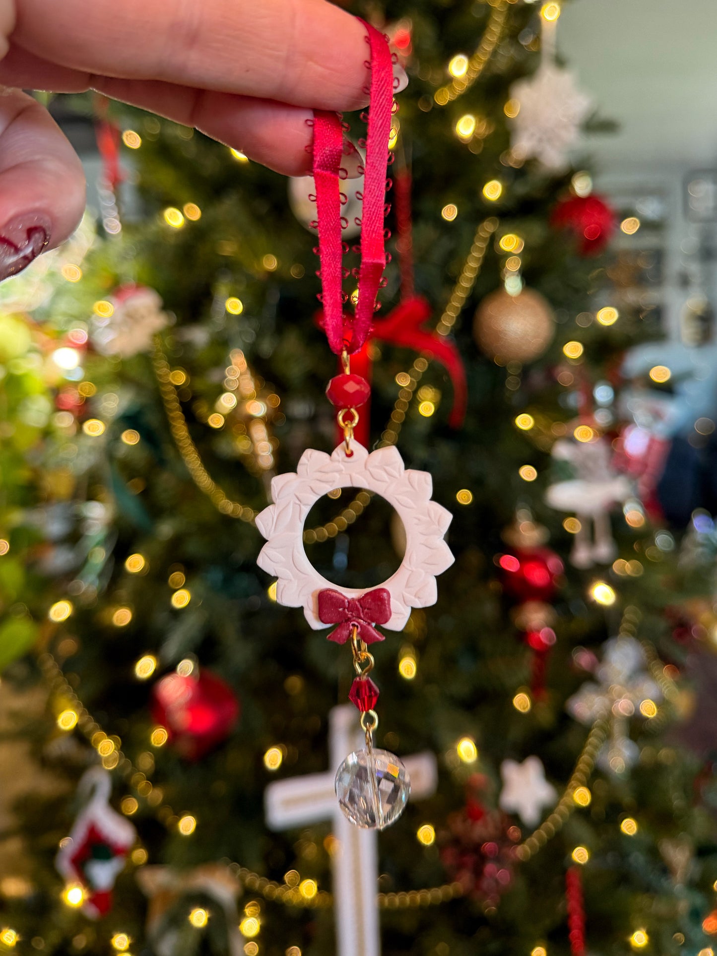 White Wreath Ornament