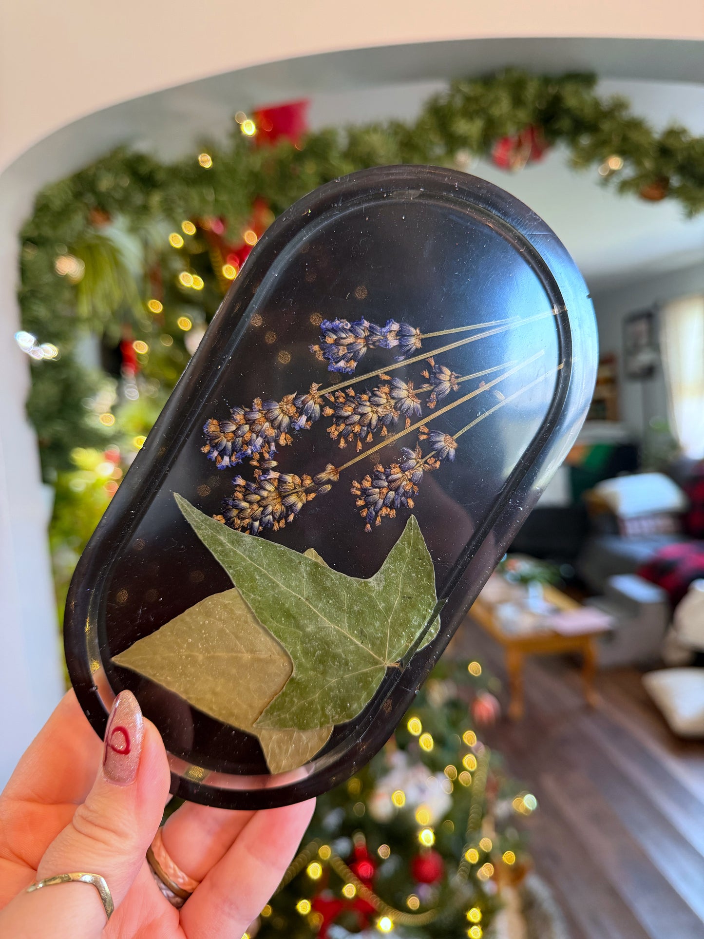 Black Lavender Ring Tray