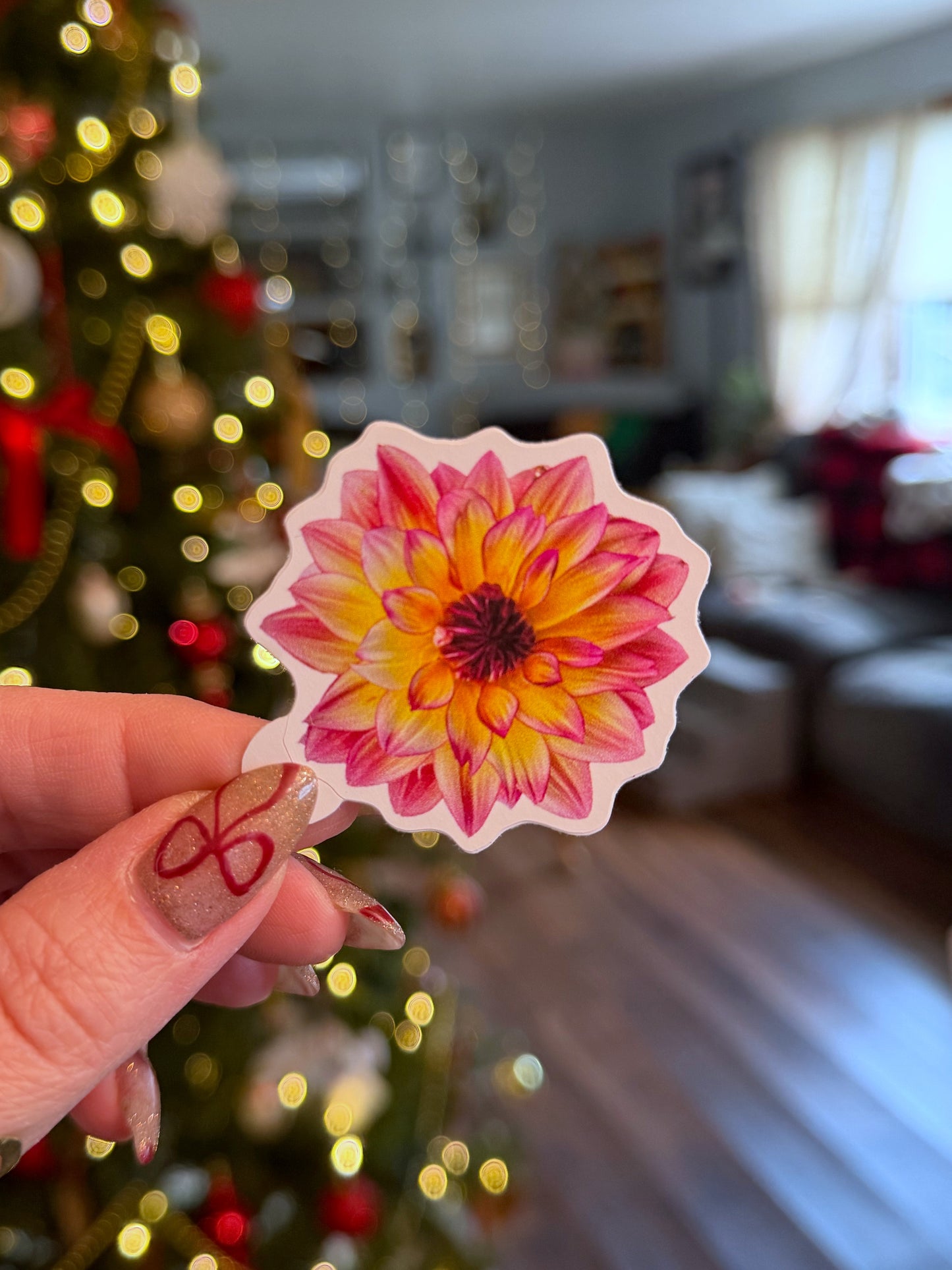 Caribbean Fantasy Dahlia Sticker