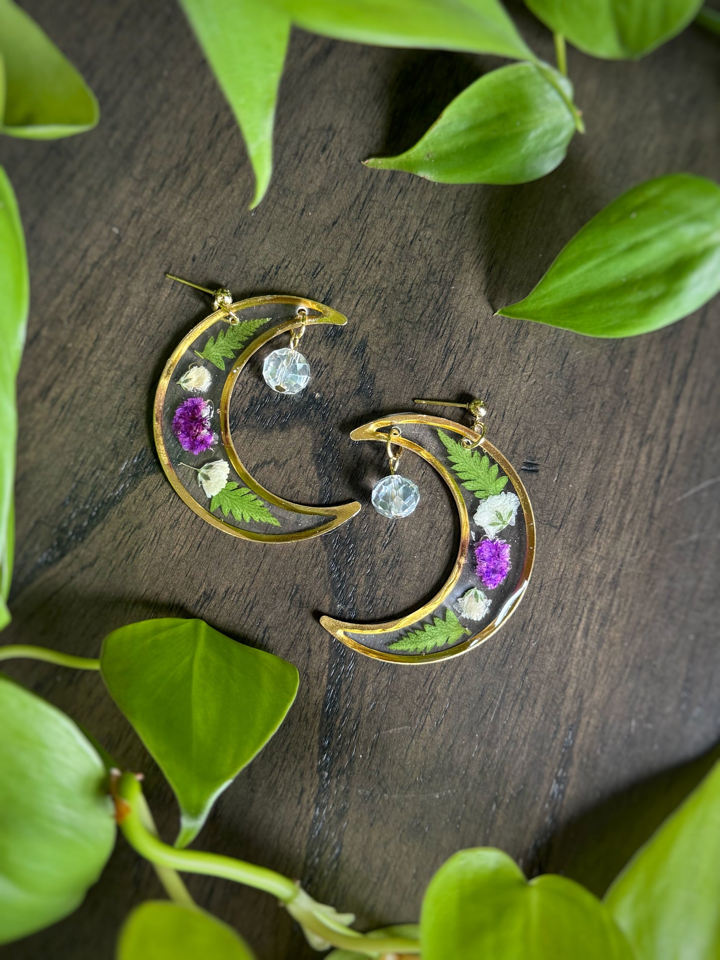 Floral Crescent Moons