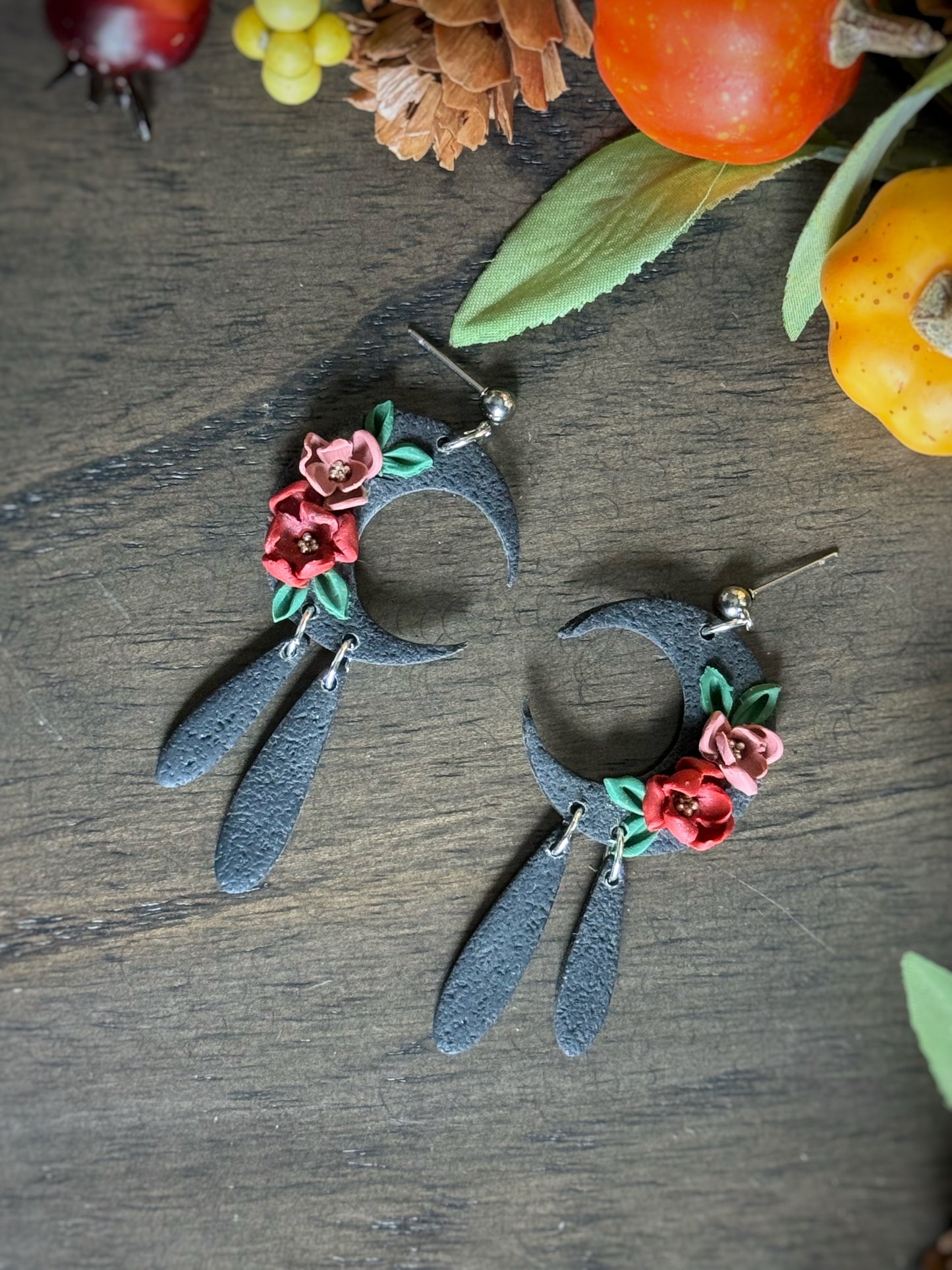 Floral Crescent Moons