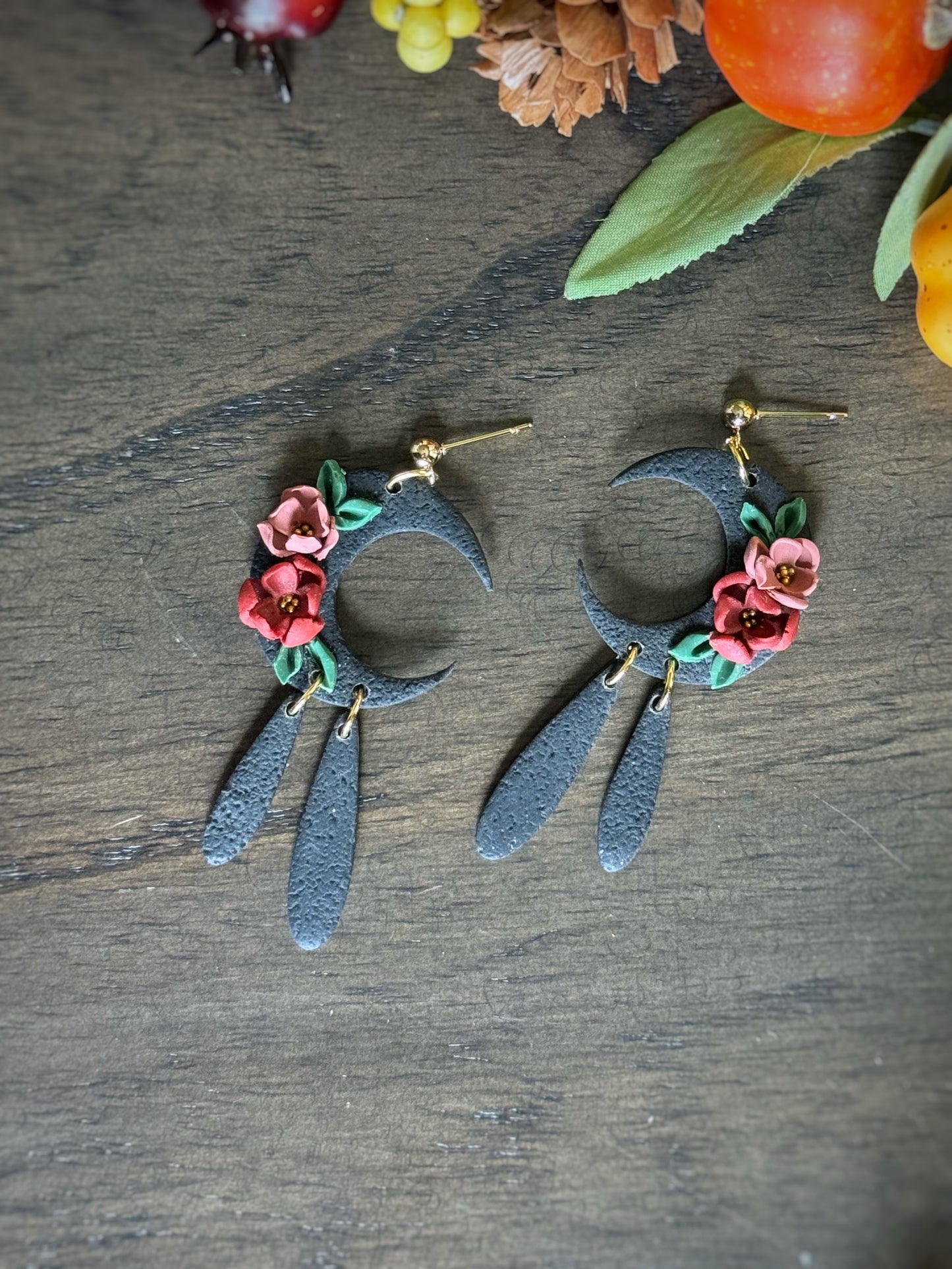 Floral Crescent Moons