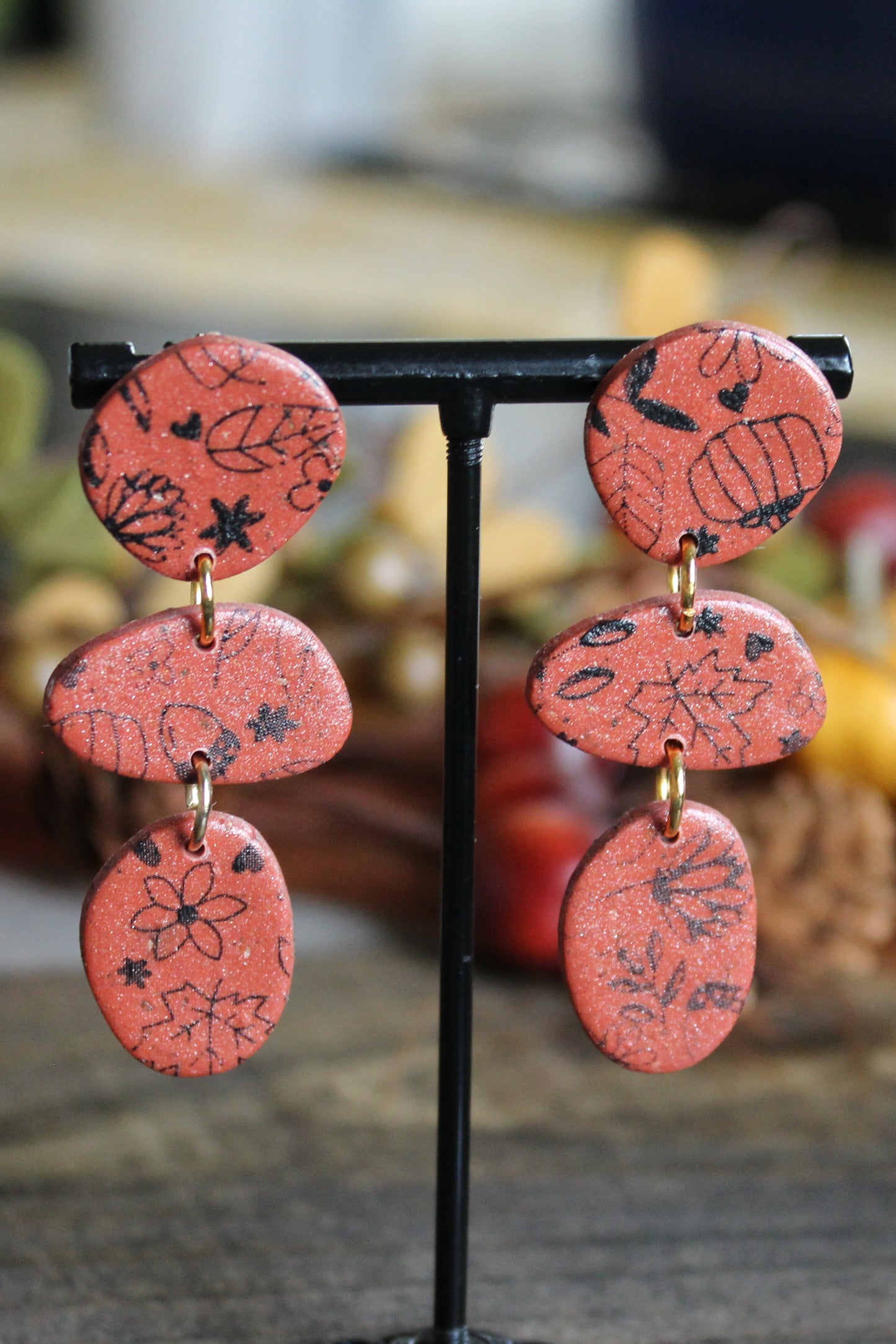 Fall Print Dangles