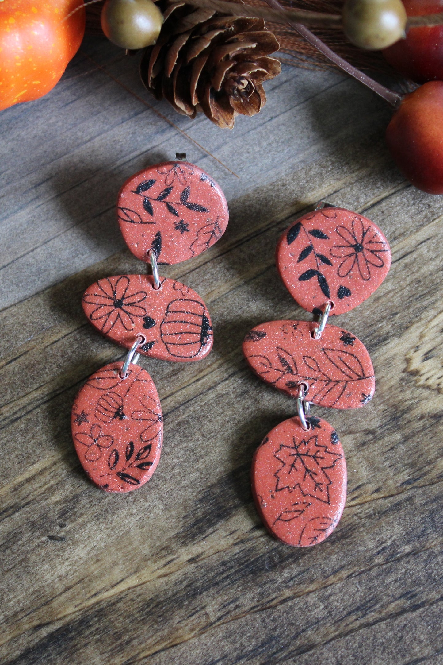 Fall Print Dangles