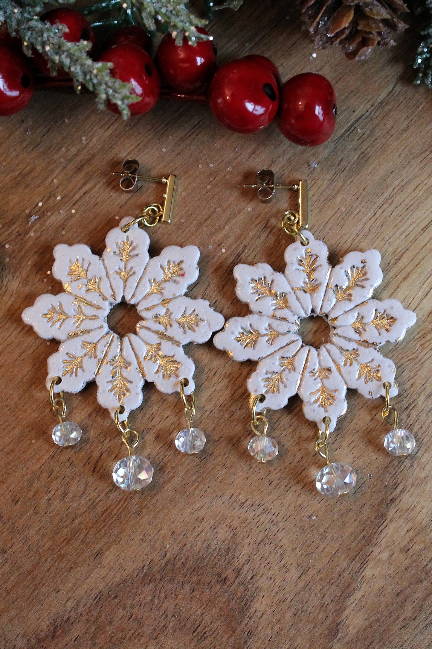 Snowflake Beaded Dangles