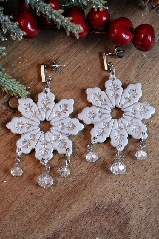 Snowflake Beaded Dangles