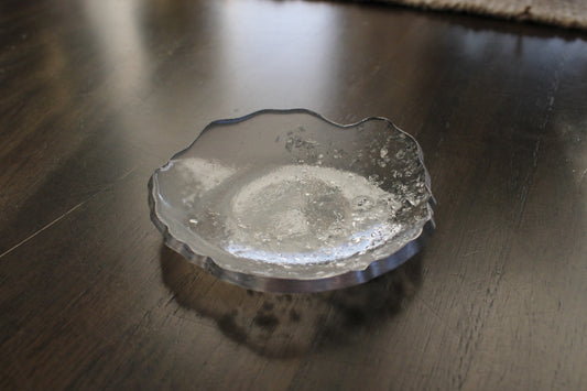 Silver and White Ring Dish