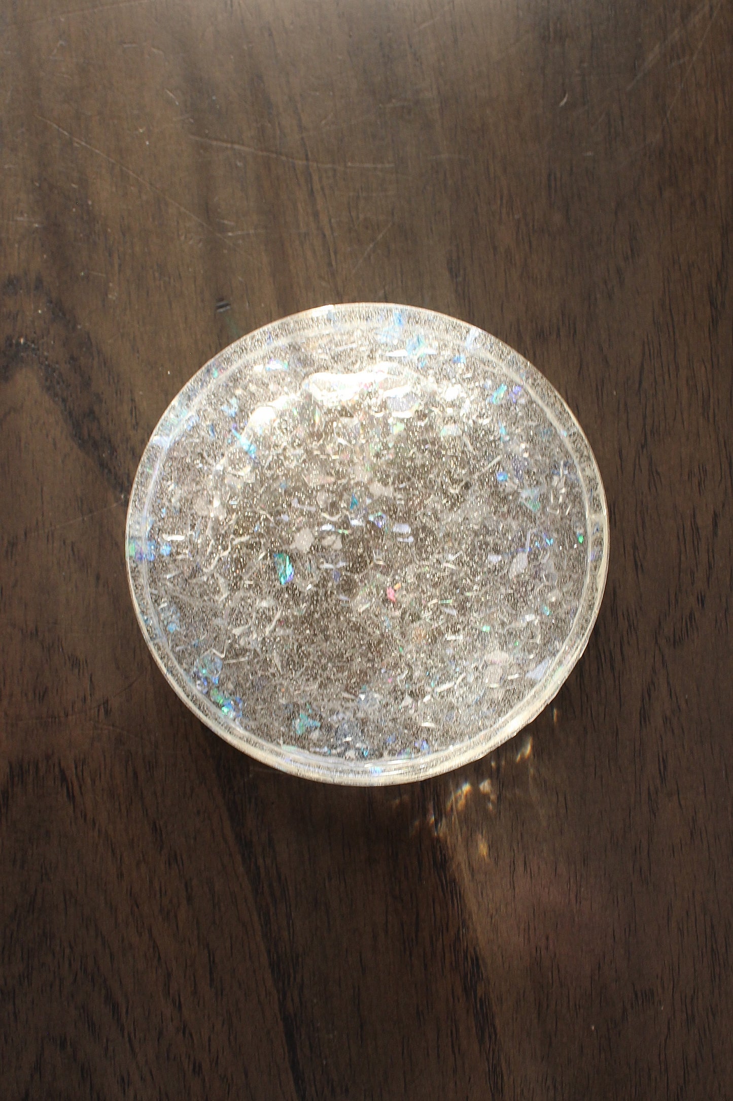 Clear Iridescent Ring Dish