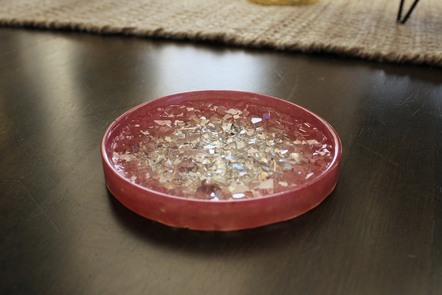 Pink Druzy Ring Dish