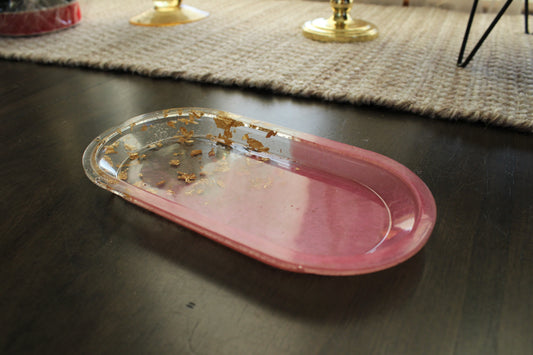 Pink and Gold Ring Tray