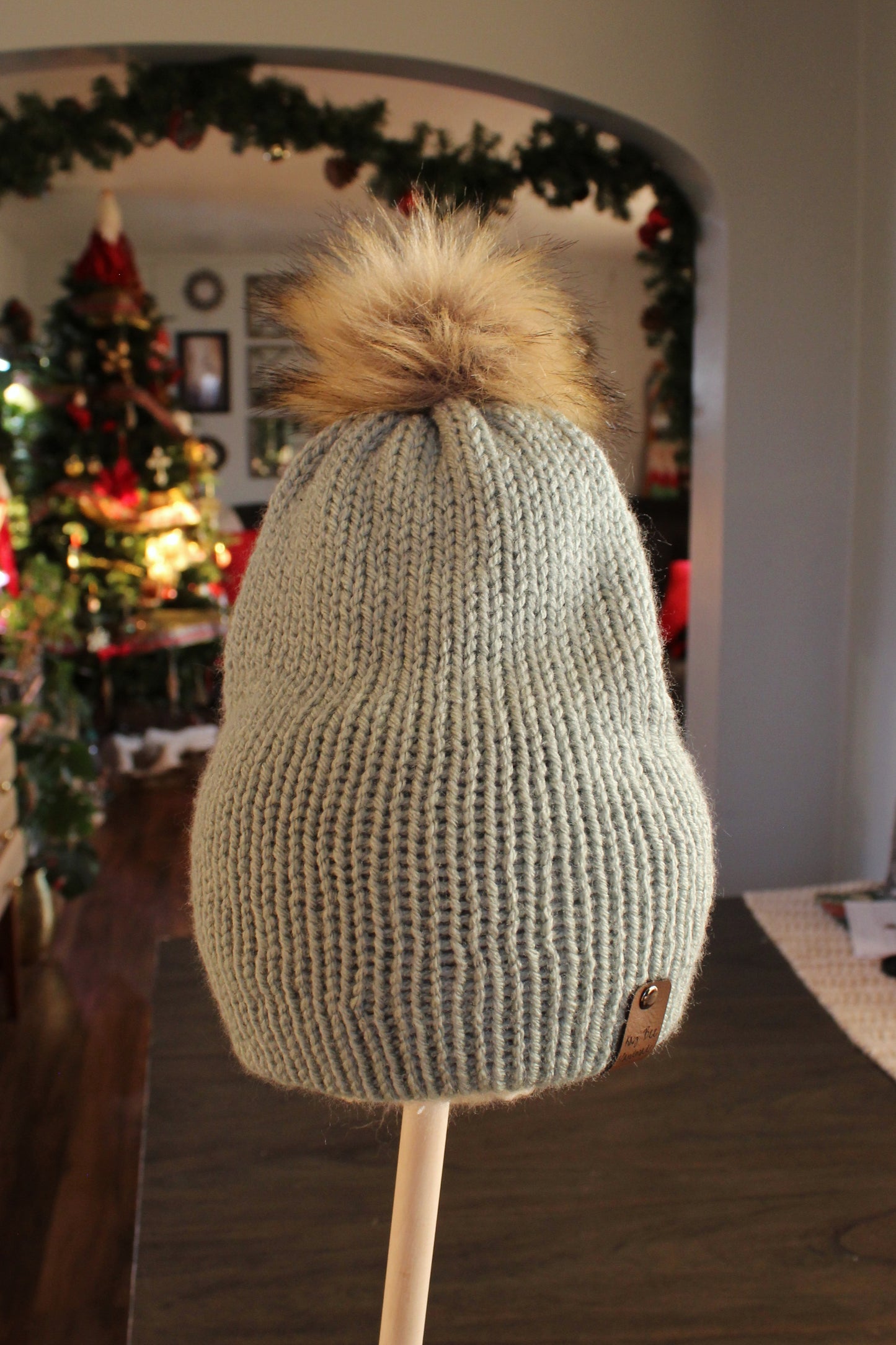 Light Sage Knit Hat