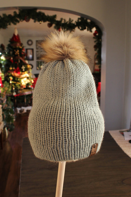 Light Sage Knit Hat