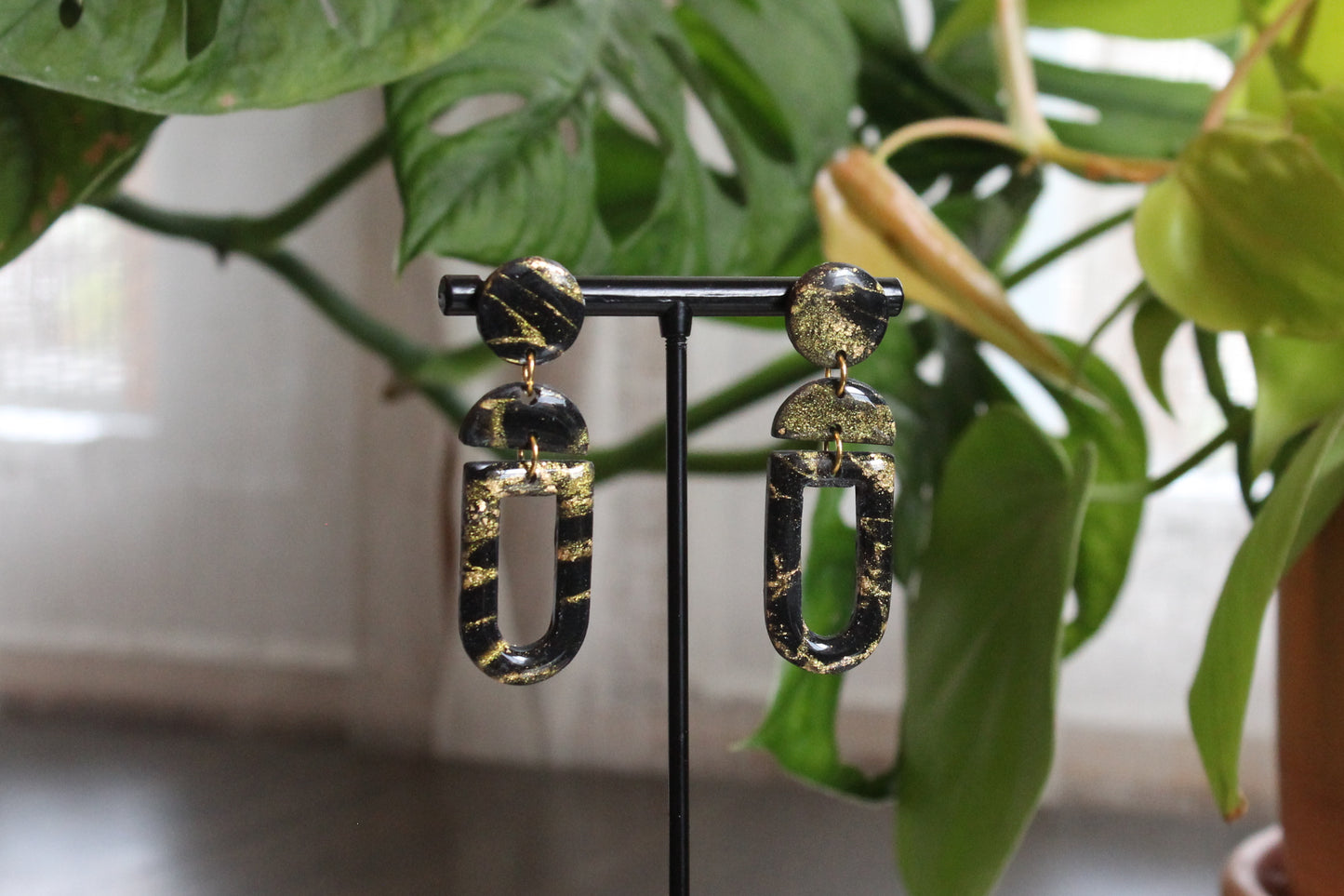 Black Marble Dangles