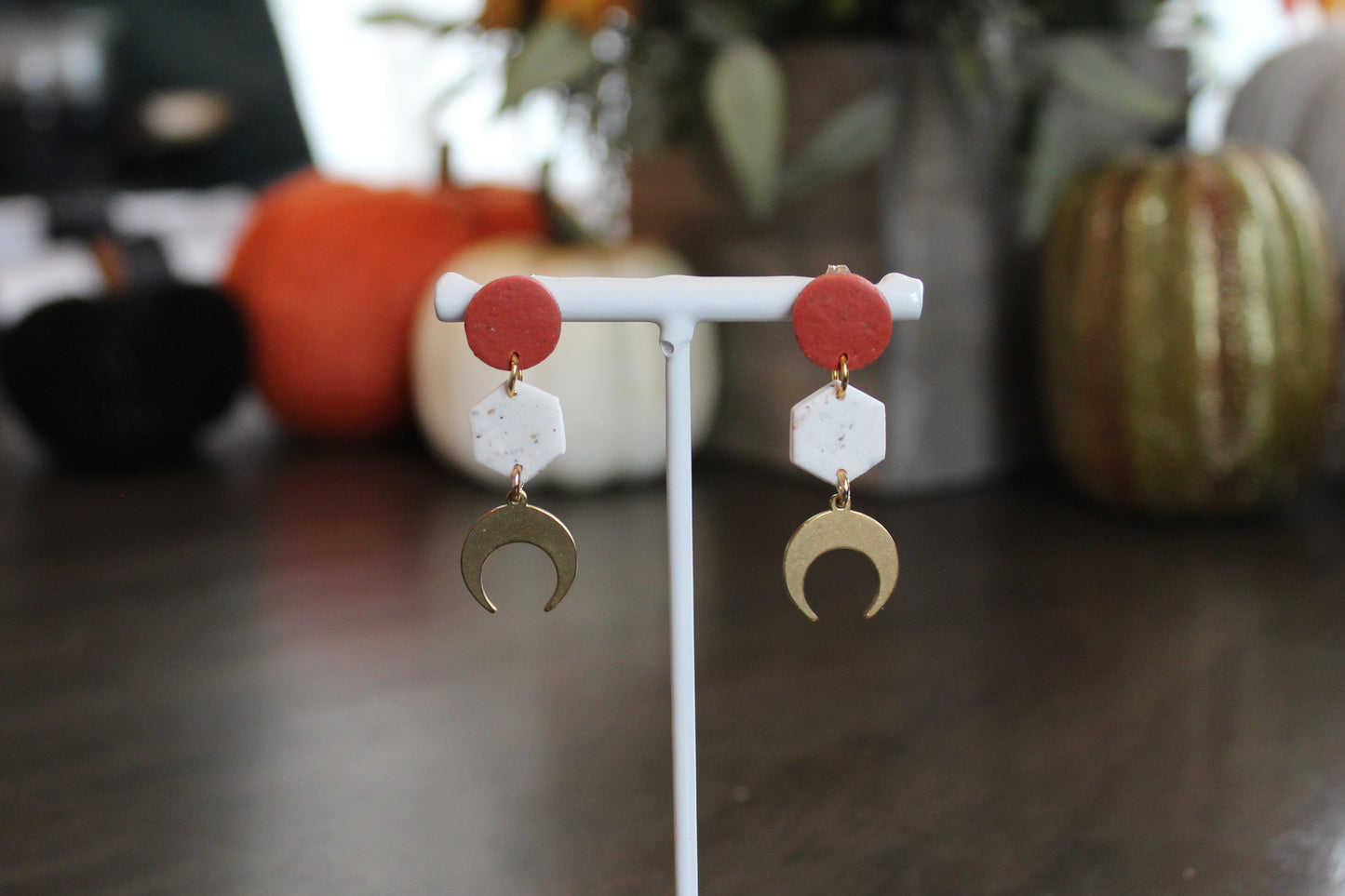 Moon Charm Studs