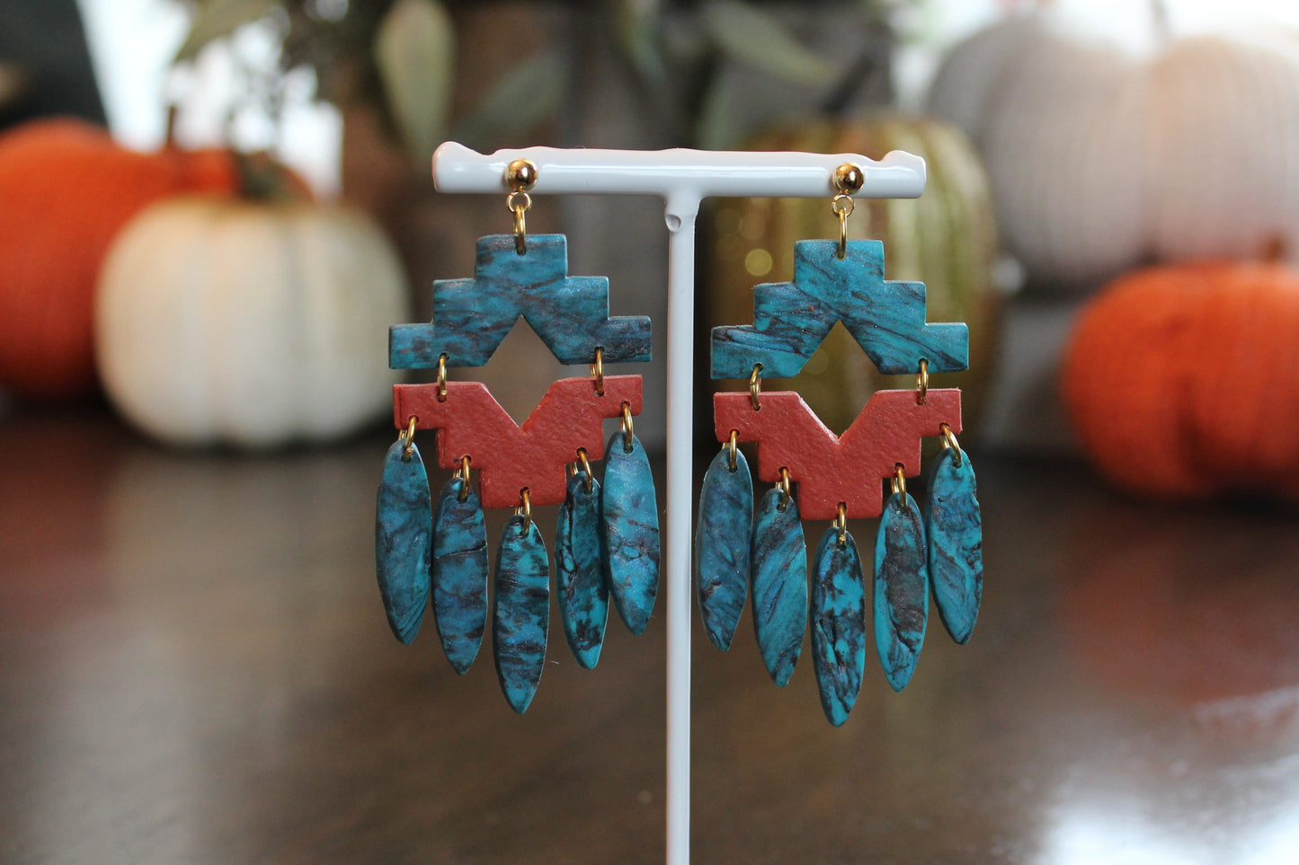 Turquoise Aztec Dangles